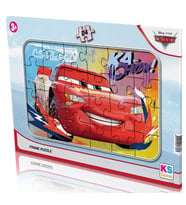 KS Games Erkek Çocuk Disney Arabalar Lisanslı 24 Parça Frame Puzzle - CR704 - 3 Yaş Üzeri