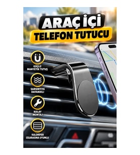 Manyetik Araç İçi Telefon Tutucu – Kalorifer Izgarası Montajlı ve Sarsıntıya Dayanıklı