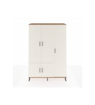 Hyperion Dolap 7 Raflı 5 Kapaklı Tek Askılı 132x44x195 Çam-Aytaşı/Antrasit