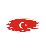Bayrak Tasarım Oto Sticker Kırmızı 10*4 Cm