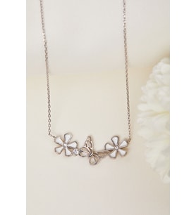 Elika Silver 925 Ayar Gümüş Masalsı Kelebek Model Kolye