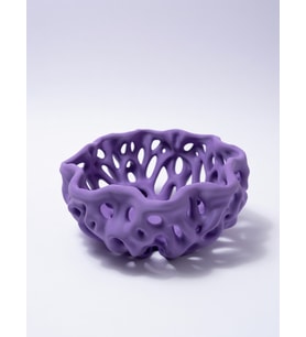 MYCRAFT3D Organik Delikli Dekoratif Kase Modern Şık Hafif Dayanıklı Ev Dekoru 20x9 cm