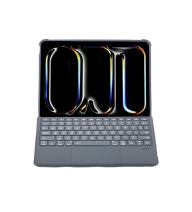Apple T5504d iPad Pro 11 (2024) Kılıf Palermo Ledli Klavyeli Standlı Tablet Kılıfı - Siyah