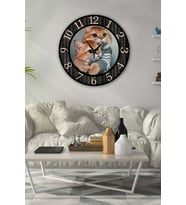 Retro Tasarımlı Duvar Saati 40 X 40 Cm (Baskılı)