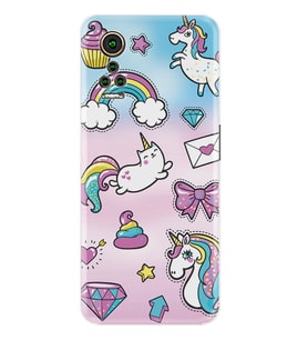 General Mobile GM 21 Pro GM 22 Pro Plus Kılıf Desemli Silikon Unicorn Mektup 1800