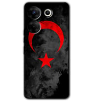 Tecno Camon 20 Pro 5G Kılıf HD Desen Baskılı Kılıf - Black Ayyıldız