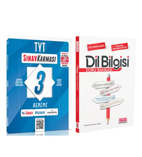 Sınav Yayınları TYT Sınav Karması 3 Deneme ve AKM Dil Bilgisi Soru Bankası Seti 2 Kitap