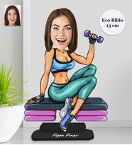 Kişiye Özel Fitness Kadın Ahşap Eco Biblo -2