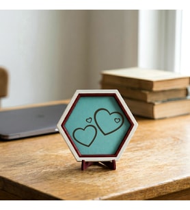 Sevgi Temalı Modern Aksesuar, 10x10 cm Minimalist Obje Tüm Yaşam Alanları İçin Estetik Kalp Dekoru