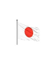 Japonya Gönder Bayrağı 50x75 (Çok Renkli)