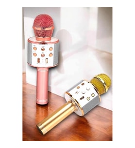 Mey İthalat® Kablosuz Bluetooth Karaoke Mikrofon USB ve AUX Girişli, Yüksek Ses Kalitesi
