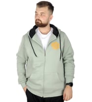Mode XL Erkek Sweat Kapşonlu Fermuarlı Karmashek 22538 Su Yeşili