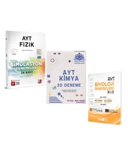 3D AYT Fizik Çöz Kazan Kimya ve Biyotik Biyoloji Deneme Seti 3 Kitap
