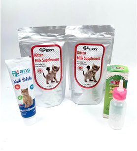 Yavru Kedi Süt Tozu 2 adet + 60ml Biberon + Ans Multivitamin