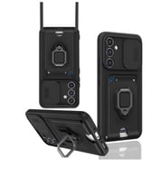 Durukar® Samsung Galaxy A56 Kılıf Zuma Kartvizitli Yüzüklü Silikon - Siyah