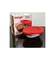 Kırmızı Kapaklı Borcam 1450 cc, 25 cm, dayanıklı ve şık tasarım