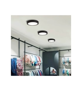 30 W Led Panel - Gün Işığı (3200K) - Siyah Kasa - Yuvarlak - Sıva Üstü - CT-5238G