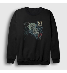 Presmono Unisex Siyah Atoma Dark Tranquillity Sweatshirt 137227tt