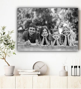 Kişiye Özel Fotoğraflı Siyah Beyaz Kanvas Tablo