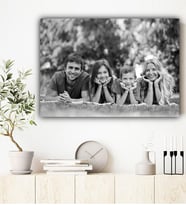 Kişiye Özel Fotoğraflı Siyah Beyaz Kanvas Tablo