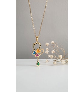 ÇELİK KOLYE KADIN KOLYE KALP KOLYE 316L ÇELİK RENK ATMAZ GARANTİLİ ANTİALERJİK 45 CM