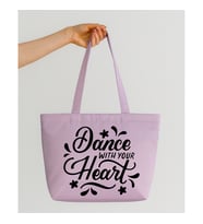 Dance With Your Heart Tasarım Mat Saten Çanta (Lila)