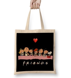 Snoopy And Friends 04 Bez Çanta Uzun Saplı