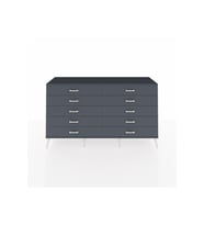 Hyperion Konsol 10 Çekmeceli  176x44x99 Çam-Antrasit