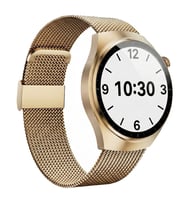 Kadın Akıllı Saat – Şık Tasarım, Renkli Gövde – Bluetooth Kadın Akıllı Saat – 3 Kordonlu (Gold)