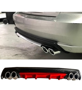 Hyundai Accent Admire Kırmızı Difüzör Çiftli Yuvarlak Egzoz Görünümlü D Tip Difizör 2003 - 2006