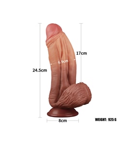 10 İnç Dual layered Platinum Silicone Cock Dildo
