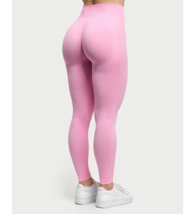 OACE Yüksek Bel Scrunch Detaylı Pembe Seamless Tayt