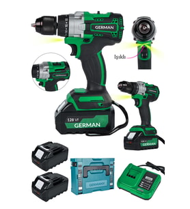 Pro Dynamic 128VF Çift Akülü Darbeli Çelik Mandren Vidalama Matkap