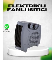 Fanlı Elektrikli Isıtıcı Termostatlı Güvenli Yanmaz Plastik Gövde