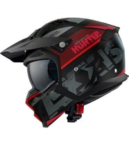 Motosiklet Kaskı Hunter SV Block B5 Mat Kırmızı Sport Moduler Kask Off-Road