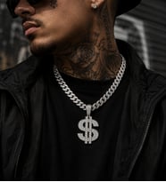 Hip Hop Iced Out Dolar Pendant Küba Zincir Kolye