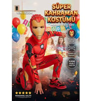 KASLI KARAKTER KOSTÜMÜ ve MASKESİ KAS İÇLERİ ELYAF DOLGULU