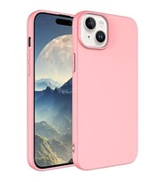 Coverzone Apple iPhone 15 Plus ?le Uyumlu K?l?f Z-Mara Lansman Vieri Tam Koruma Arka Kapak Kamera Koruma �?k?nt?l? P�r�zs�z Y�zey Pembe