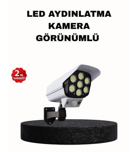 Güneş Enerjili Güvenlik Işığı Dış Mekan 5 Eksen Ayarlı Pir Hareket Sensörlü - Lisinya