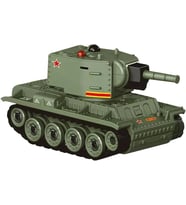 1/64 Şarjlı Mini Tank 9 Kanallı Uzaktan Kumandalı Yeşil