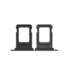 iPhone 14 Pro Max Uyumlu Sim Yuvası Sim Kart Tepsisi Siyah Renk Çift