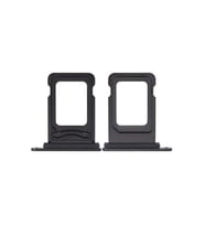 iPhone 14 Pro Max Uyumlu Sim Yuvası Sim Kart Tepsisi Siyah Renk Çift