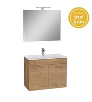 VitrA Ardea 67091  Banyo Dolabı Seti Kapaklı, 80 cm, Altın Meşe 