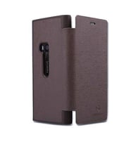 Nillkin Lumia 920 ile Uyumlu Yana Açılan Kapaklı Kılıf Kahverengi