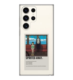 Samsung Galaxy S23 ULTRA Uyumlu Spirited Away Poster Tasarımlı Şeffaf Telefon Kılıfı