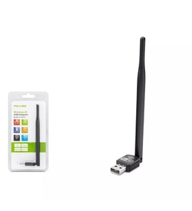 P-ix-Link LV-UW10 150Mbps 7601 IC Uydu Uyumlu Wifi Adaptör 5dBi (Siyah)