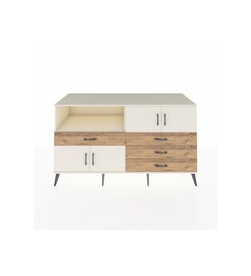 Kronos Konsol 2 Raflı 4 Çekmeceli 4 Kapaklı 176x59x99 Aytaşı-Aytaşı/Çam