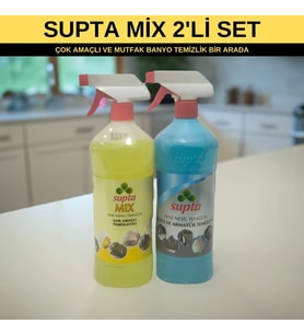 Supta Mix 2'li Set Çok Amaçlı ve Mutfak Banyo Temizlik Bir Arada