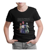 Fortnite - Maps Siyah Çocuk Tshirt