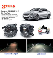 Peugeot 301 2012-2019 Beyaz Led Xenon Sis Farı Seti